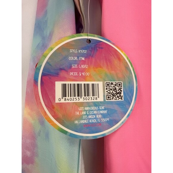 Suzzi UPF 50+ Pink Rash Guard Shirt Long Sleeve Swim Top L 10-12 Activewear - Picture 4 of 8